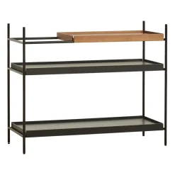 Woud Tray shelf low walnut, 81x100 cm, Style 3 BrownBlack Sale