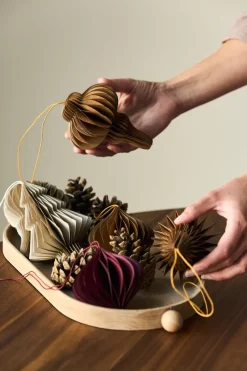 Scandi Living Tree baubles 4-pack, Beige Clearance