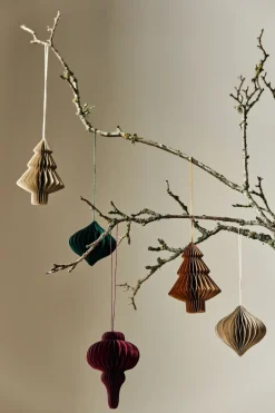 Scandi Living Tree baubles 4-pack, Beige Clearance