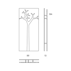 Swedese Tree Rock wall hanger, Oak clear lacquer Beige Outlet