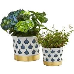KLONG Trio flower pot drop medium Ø18 cm, White