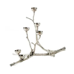 POLSPOTTEN Twiggy squirrel candlestick 30 cm, Silver Silver-coloured Best