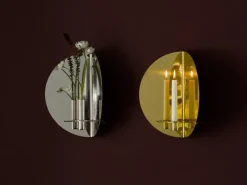 KLONG Twilight candle sticks wall, brass Gold-coloured Online