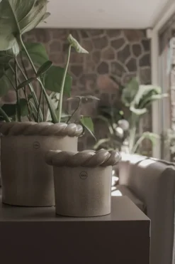 DBKD Twine flower pot Ø14 cm, Beige Clearance