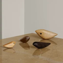 Warm Nordic Twirling Bird decoration L, smoked oak Brown Hot