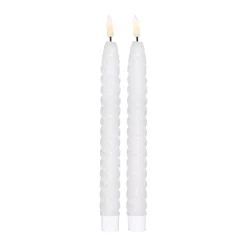 Scandi Essentials Twisted LED-candle 25 cm 2-pack, White Hot