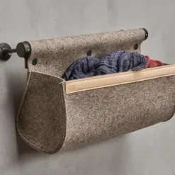 Essem Design Ulrika wall storage, natural wool-black Grey Discount