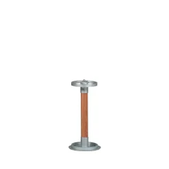 Scherlin Umbrella stand, Oak, silver lacquer iron Beige New