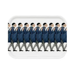 Design House Stockholm Uncle Blue tray square, 27x20 cm BlueWhite
