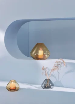 AYTM Uno lantern-vase 12 cm, Amber Yellow Clearance