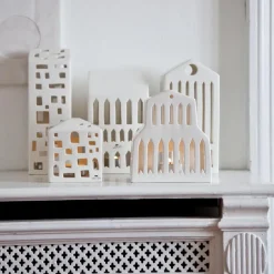 Kähler Urbania candleholder, Højhus White