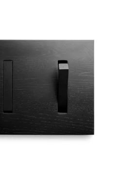 Ethnicraft Utilitile wall hanger clothes hanger, Lacquered oak--large Black Outlet