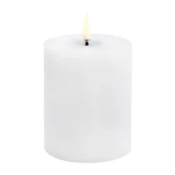 Uyuni Lighting Uyuni LED Block Candle melted, rustic, Ø7.8x10 cm White Hot