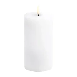Uyuni Lighting Uyuni LED Block Candle melted, rustic, Ø7.8x15 cm White New