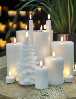 Uyuni Lighting Uyuni LED Block candle Ø10.1 cm, 20.3 cm White