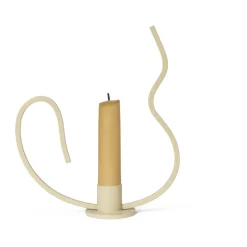 Ferm Living Valse candlestick low, Cashmere Beige Discount