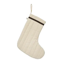 Ferm Living Vari quilted Christmas stocking, Cotton-natural Beige Hot