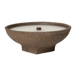 Ferm Living Vei outdoor candle, , Ø30x12.5 cm Brown Hot