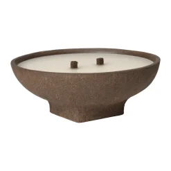 Ferm Living Vei outdoor candle, , Ø20x8 cm Brown Clearance