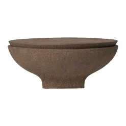Ferm Living Vei outdoor candle, , Ø20x8 cm Brown Clearance