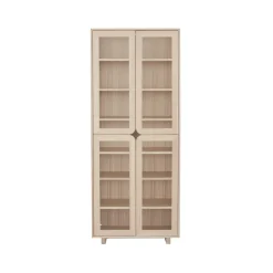 1898 Vidja hight display cabinet, White pigmented oak Beige Outlet
