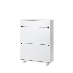 1898 Vidja shoe cabinet, lack. 2 fack+1 draw White Discount