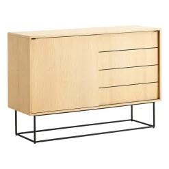 Woud Virka side table, high 120 cm, Oak Beige Clearance