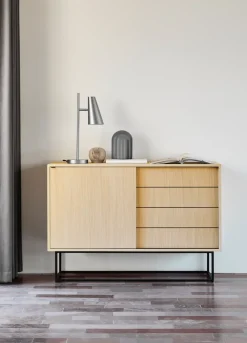 Woud Virka side table, high 120 cm, Oak Beige Clearance