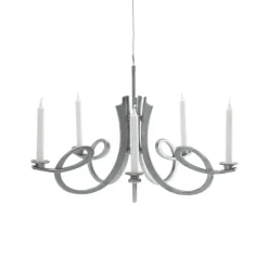 Byarums bruk Volt chandelier, Aluminum Silver-coloured Best