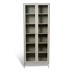 Mavis Volt display cabinet 190 cm , Details in stainless steel Beige Clearance