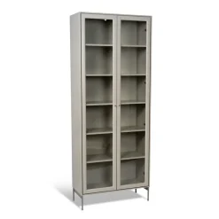 Mavis Volt display cabinet 190 cm , Details in stainless steel Beige Clearance