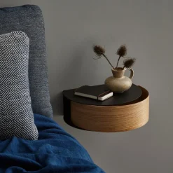 Woud Wallie shelf, . oak Black Discount