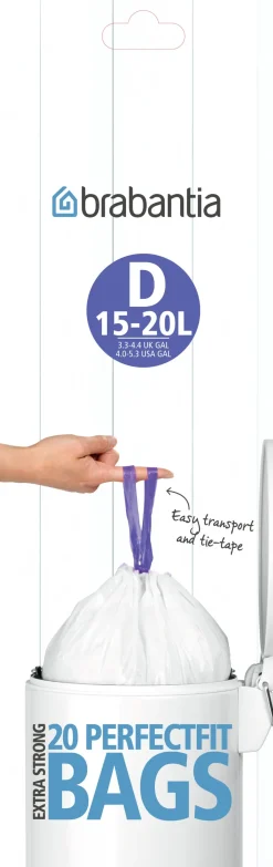 Brabantia Waste Bags D 15 L 20 bags/roll, 15 L White Discount