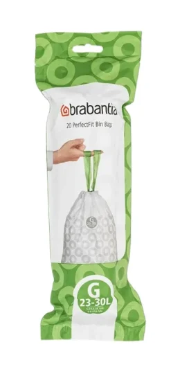 Brabantia Waste Bags G "Tear Off" Display for 23-30 liter buckets, 23-30 L White Discount