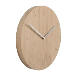 Applicata Watch:Out wall clock oak, oak-steel Brown Outlet