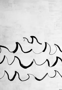 Fine Little Day Wave poster 50x70 cm, Black-white GreyBlackWhite Outlet
