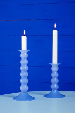 HAY Wavy candle holder medium 14 cm, Jade light Blue Discount