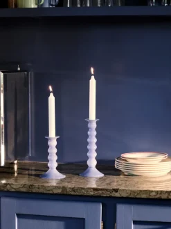 HAY Wavy candle holder medium 14 cm, Jade light Blue Discount