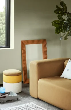 Broste Copenhagen Wavy mirror 70x100 cm, Natural brown BeigeBrown Clearance