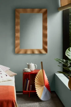 Broste Copenhagen Wavy mirror 70x100 cm, Natural brown BeigeBrown Clearance