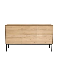 Ethnicraft Whitebird sideboard, Oak-Metal 3 doors Beige Outlet