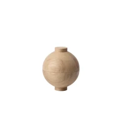 Kristina Dam Studio Wooden Sphere bowl Ø12x15 cm, Oak Beige New