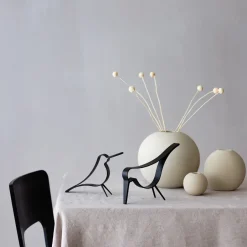 Cooee Design Woody Bird small, -stained oak wood Black New