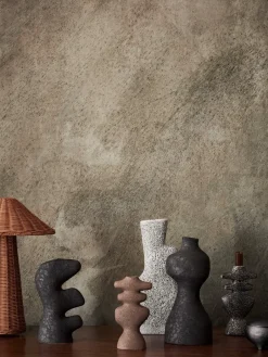 Ferm Living Yara candlestick large, Dark Sand Beige Discount