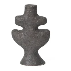 Ferm Living Yara candlestick small, Rustic Iron Grey