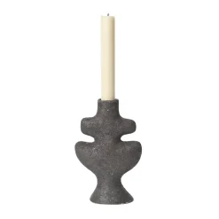 Ferm Living Yara candlestick small, Rustic Iron Grey