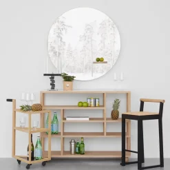 A2 You mirror, Oak stained Black Hot