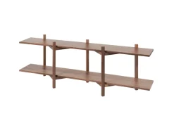 Hem Zig Zag shelf Media 194x57 cm, Walnut Brown Best